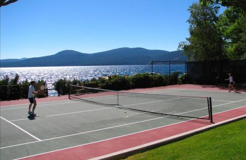 Tennis court Brockway Springs Resort.