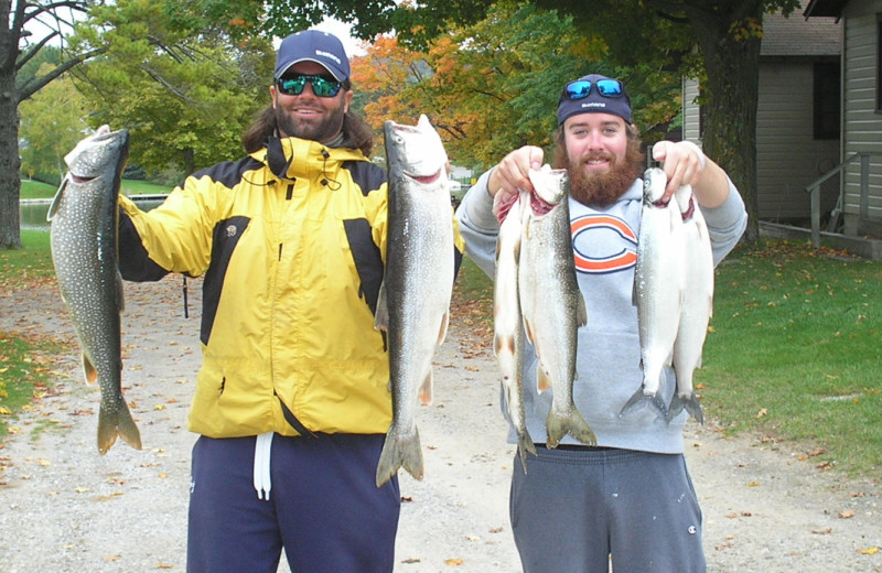 Fishing at Lake Leelanau Narrows Resort.