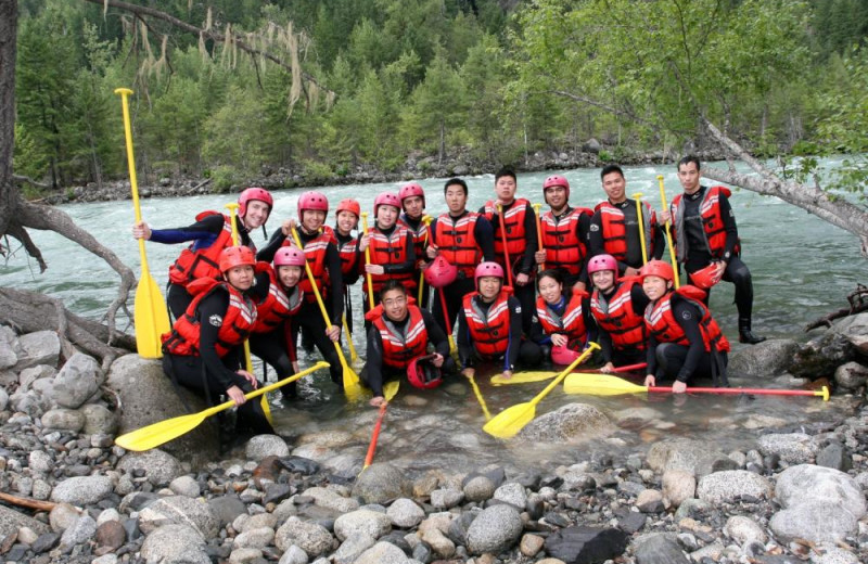 Group rafting trip at REO Rafting Resort.