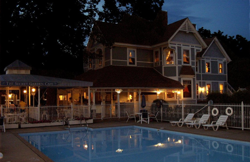 Outdoor pool at White Rose Inns.