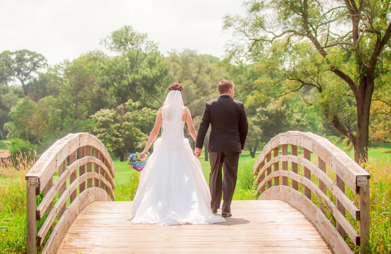 Wedding couple at Eaglewood Resort & Spa.