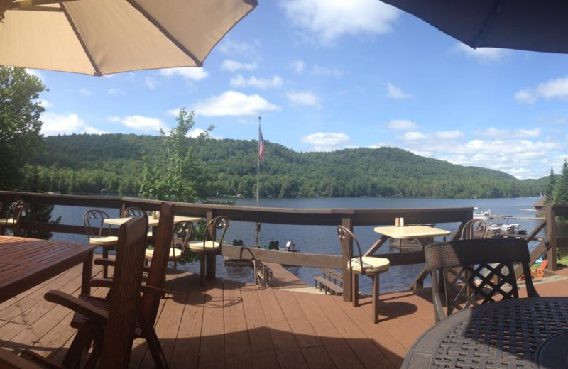 Deck view at Big Moose Inn.