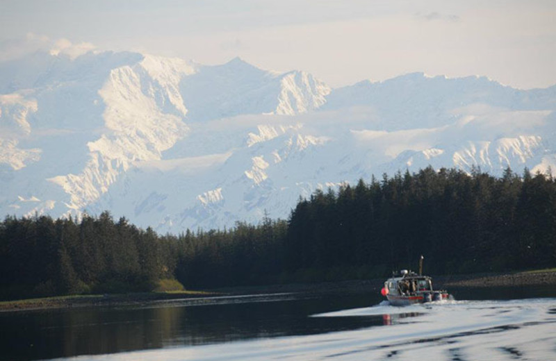 Boating at Glacier Bear Lodge.