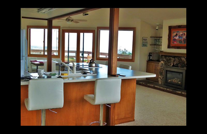 Rental kitchen at Irish Beach Rental Agency.