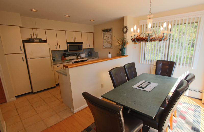 Kitchen view at Mountainside at Stowe.