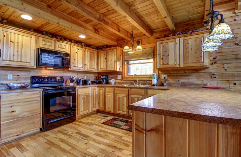 Rental kitchen at Vacasa Gatlinburg.