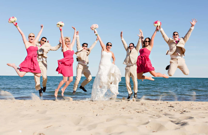 Wedding party at New Seabury Resort.