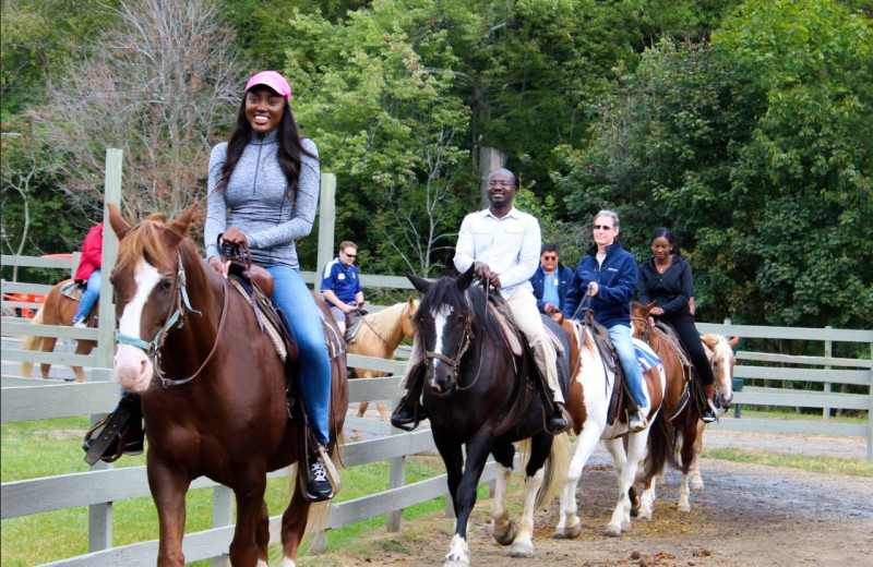 Horseback riding at Rocking Horse Ranch Resort.