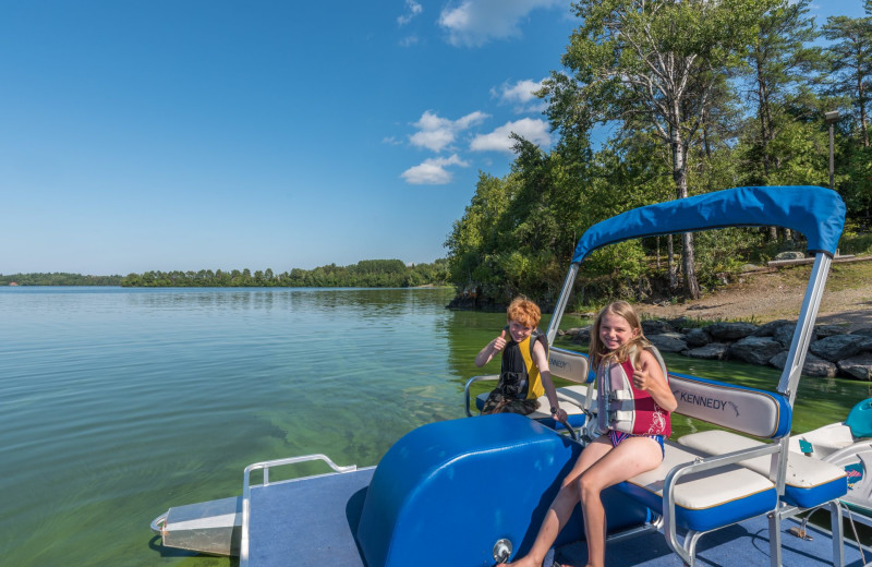 Paddle boat at Grand Ely Lodge.