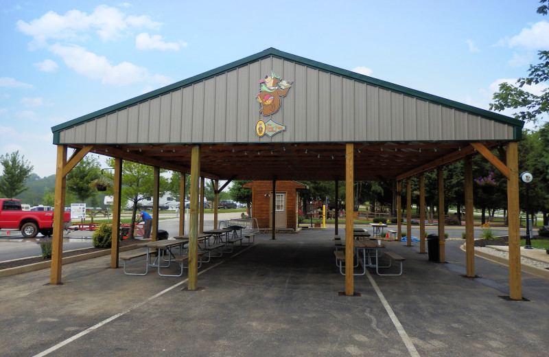 Pavilion at Jellystone Park at Lake Monroe.