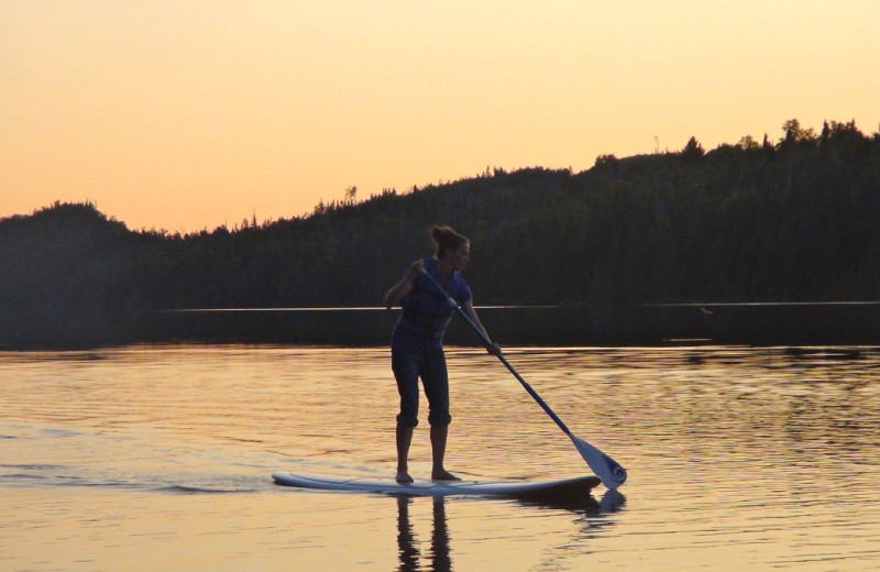 Paddle board at Loon Lake Lodge.