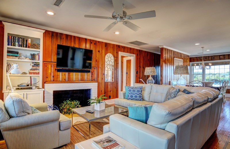 Rental living room at Topsail Realty.