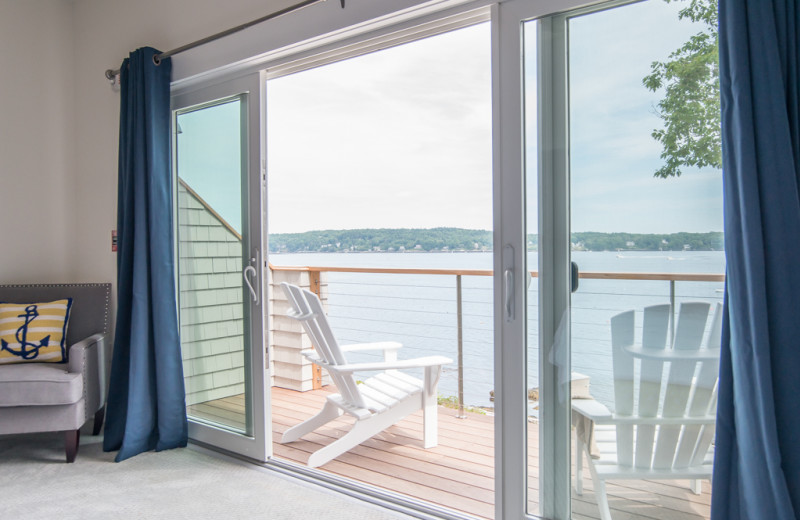 Guest balcony at Linekin Bay Resort.