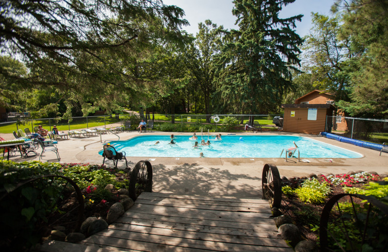 The pool is perfect for kids, or laying out in the hot summer sun catching some rays. It is centrally located, and steps away from the lodge. 