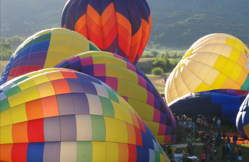 Hot air balloons at Steamboat Vacation Rentals.