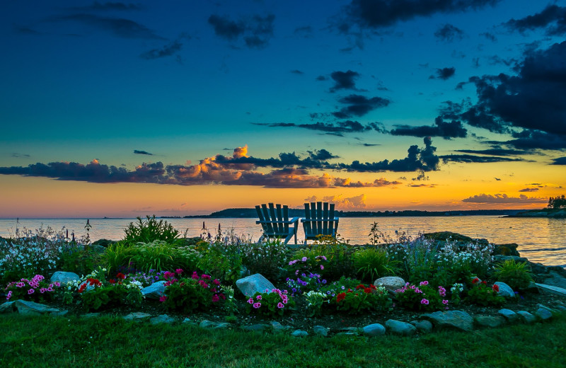 Sunset at Ocean Point Inn.