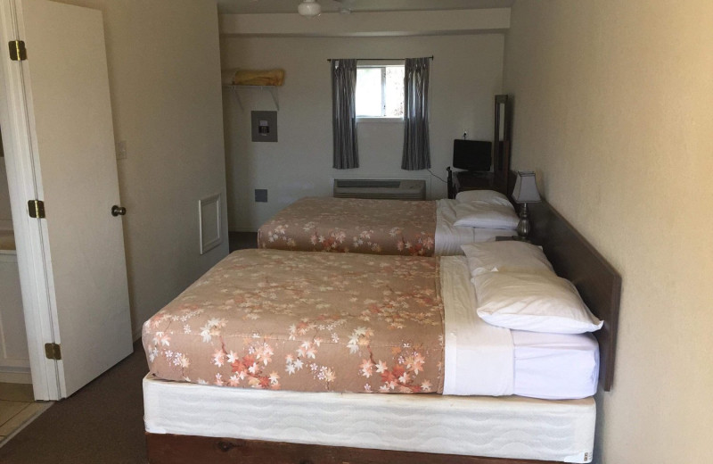 Guest room at Tanglewood Lodge.