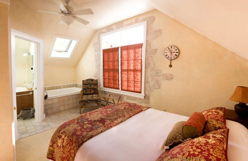 Guest room at The Red Clover Inn Restaurant & Tavern.