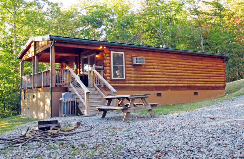 Cabin exterior at ACE Adventure Resort.