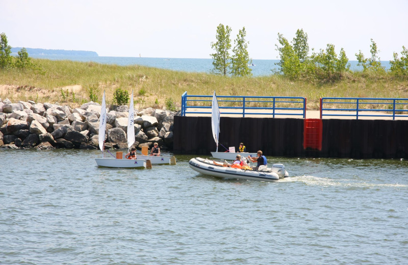 Boating on the lake at The Beach House.