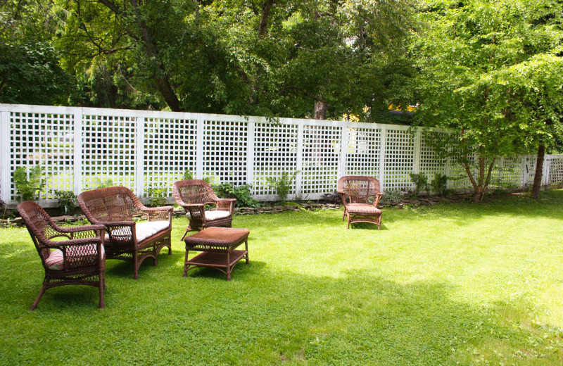 Lawn chairs at The White House Inn.