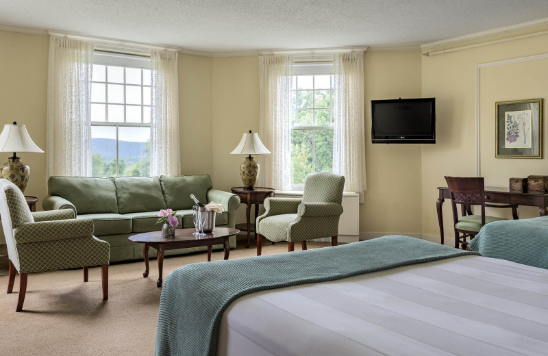 Guest room at Cranwell Spa & Golf Resort.