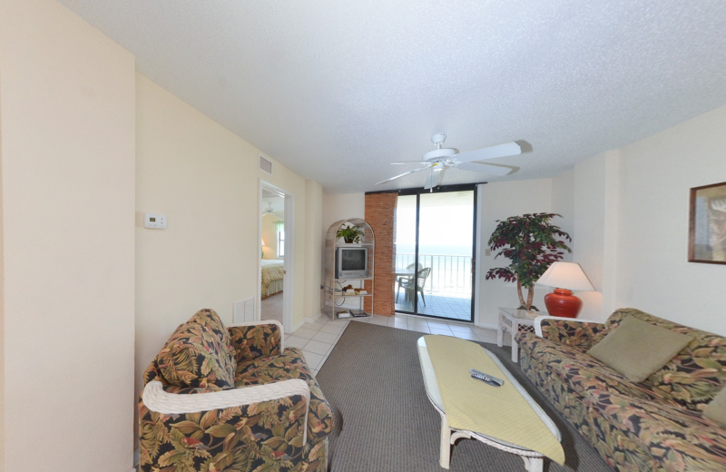 Rental iiving room at Coastal Properties.