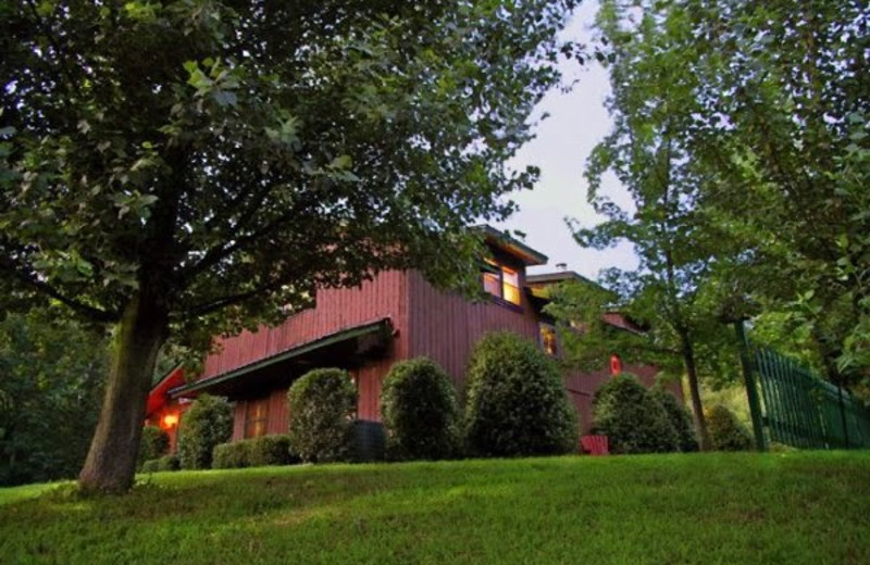 Exterior view of Cedar House Inn & Yurts.