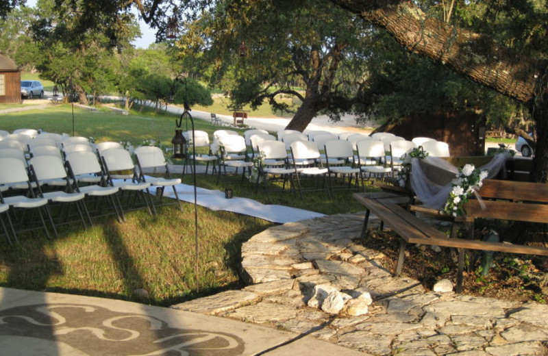 Wedding ceremony at Silver Spur Guest Ranch.