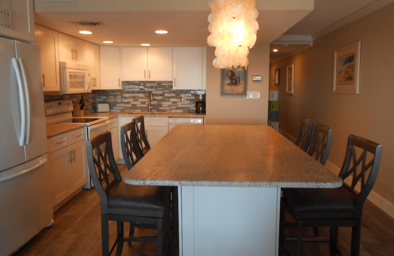 Guest kitchen at Water's Edge Resort.