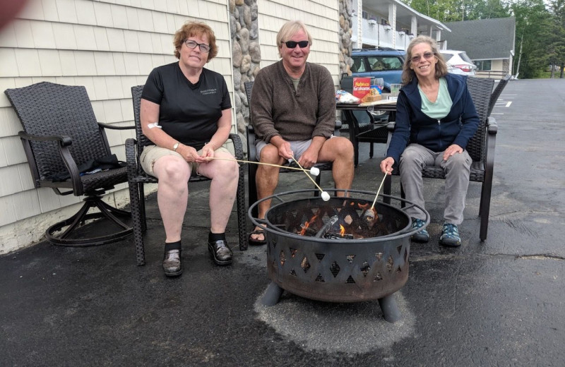 Fire pit at Rangeley Saddleback Inn.