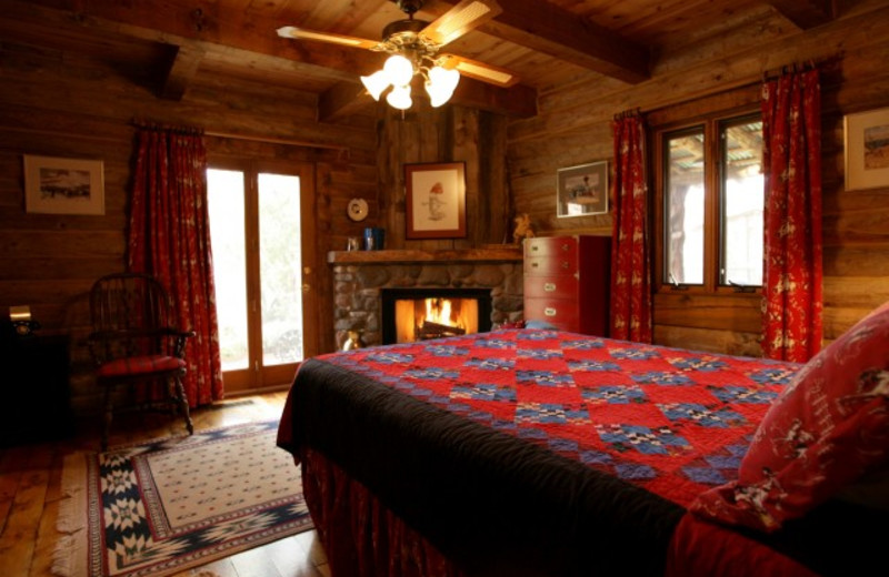 Guest room at The Lodge at Red River Ranch.
