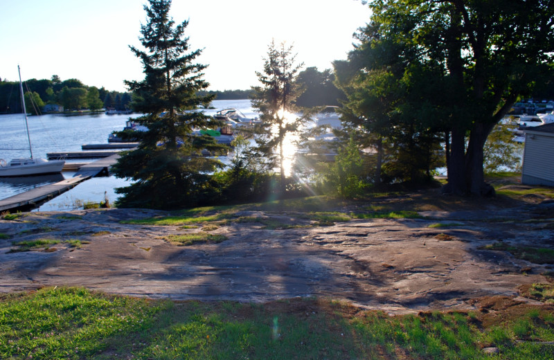 Lake view at Halls Cottages.