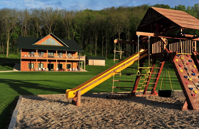Kid's playground at Cedar Valley Resort.