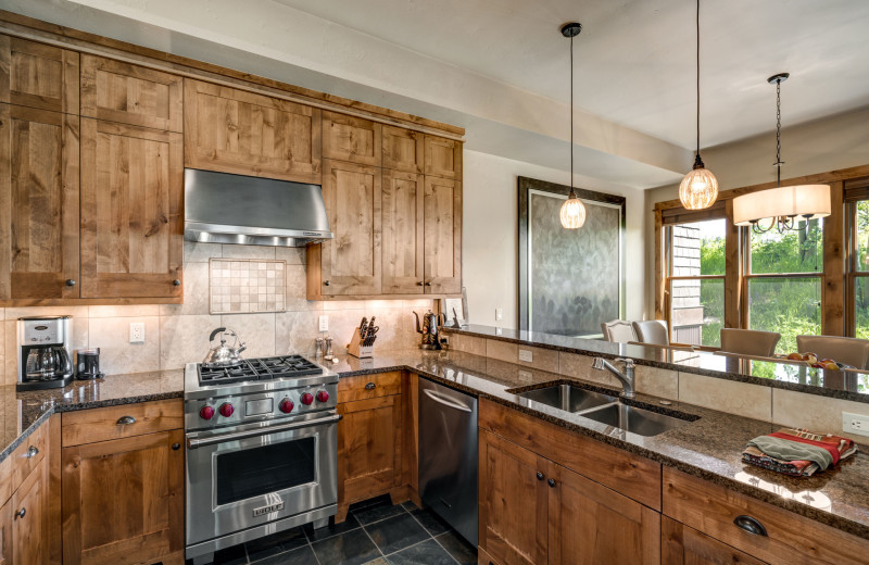 Rental kitchen at The Porches of Steamboat.