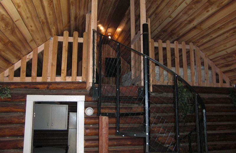 Cabin loft at North Shore Lodge & Resort.