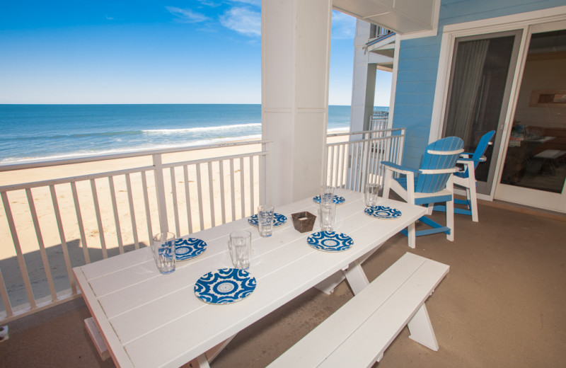 Rental balcony at Sanctuary Vacation Rentals at Sandbridge.