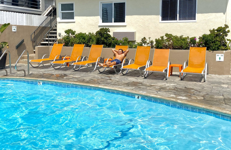 Outdoor pool at Sea View Inn at the Beach.