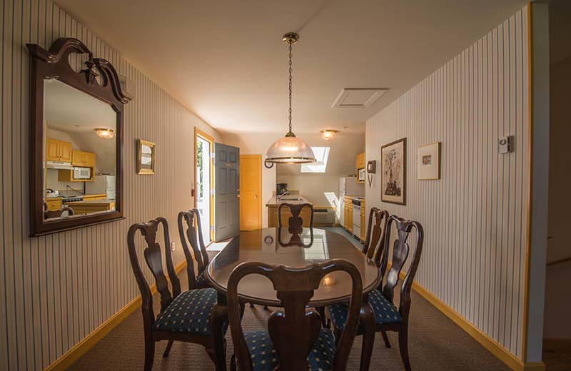 Guest dining room at The Sparhawk Oceanfront Resort.