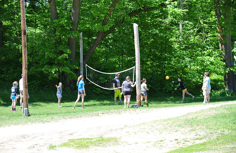 Family volleyball at Upper Cullen Resort.