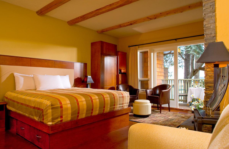 Guest room at Galiano Oceanfront Inn and Spa.