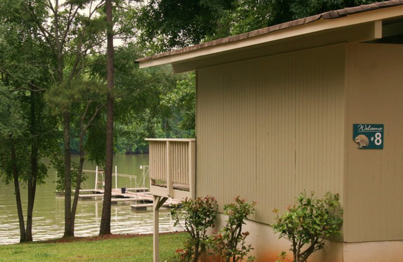 Cabin exterior at Highland Marina Resort.