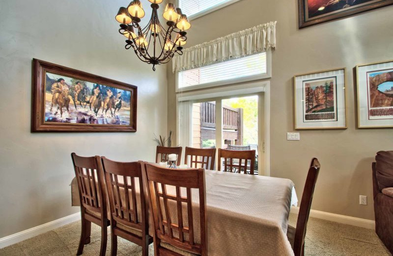 Rental dining room at Lakeside Resort Properties.