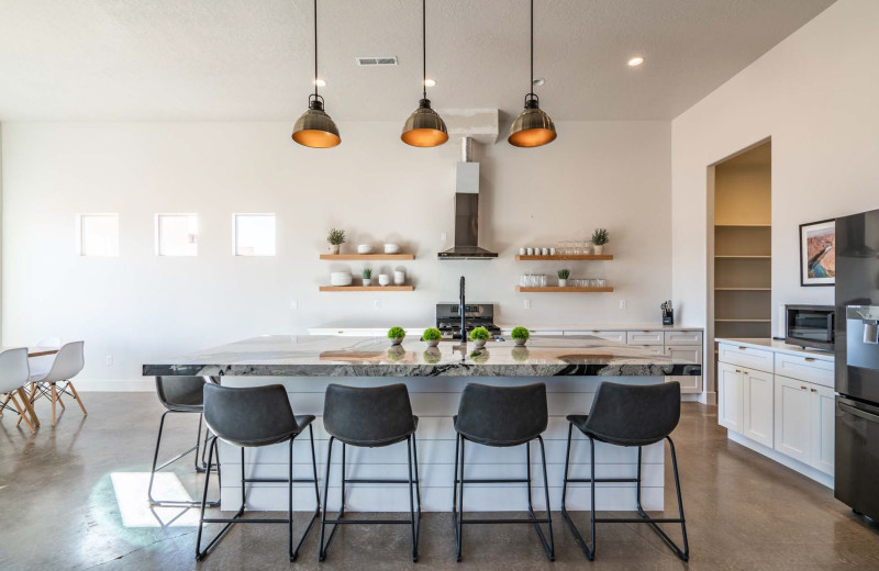 Guest kitchen at Sand Hollow Resort.