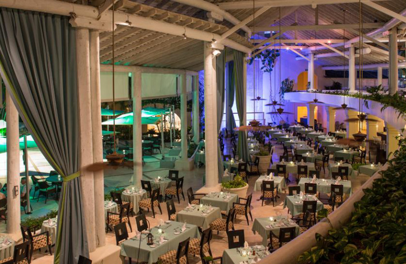 Dining at Turtle Beach Resort - Barbados.