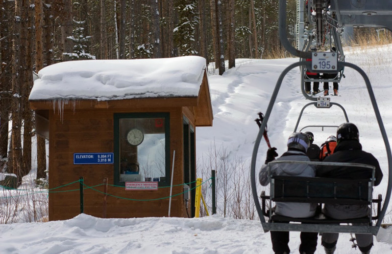 Skiing at Majestic Lodging.