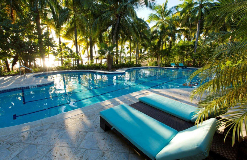 Outdoor pool at Curtain Bluff Resort.
