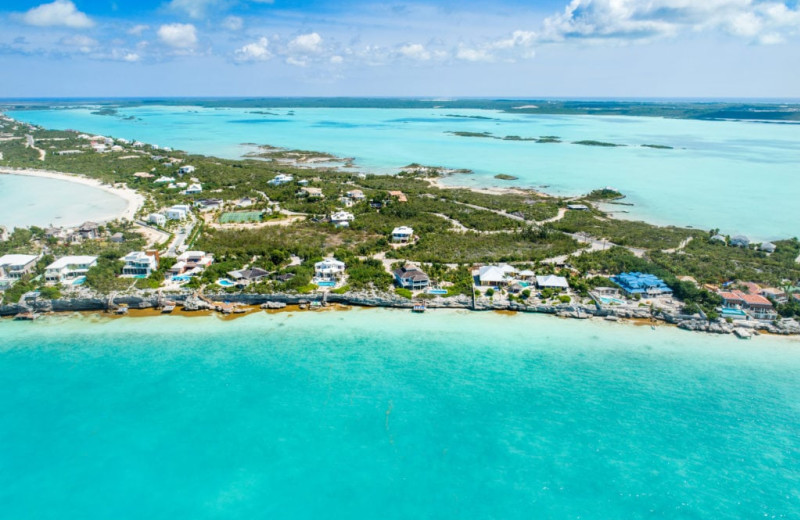 Aerial view of Villa Calypso.