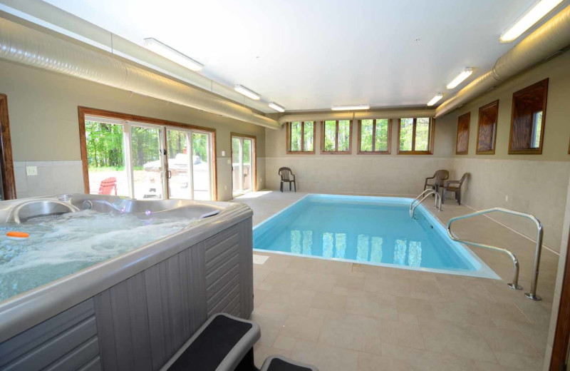 Rental indoor pool at Railey Mountain Lake Vacations.