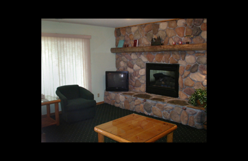 Cabin living room at Birch Bay Resort.